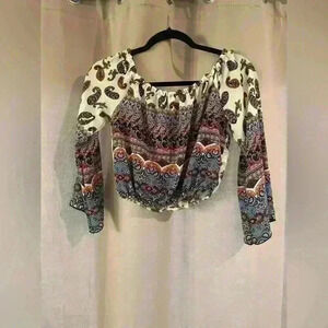 Women’s 3/4 Sleeve Papaya Crop Top